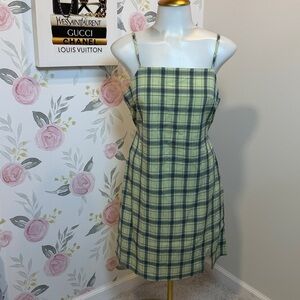 Red Berry Plaid Green Straight Dress